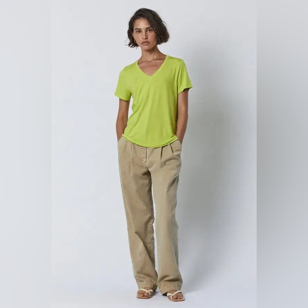 VELVET by Jenny Graham Temescal Pleated Chino Pant Size 8